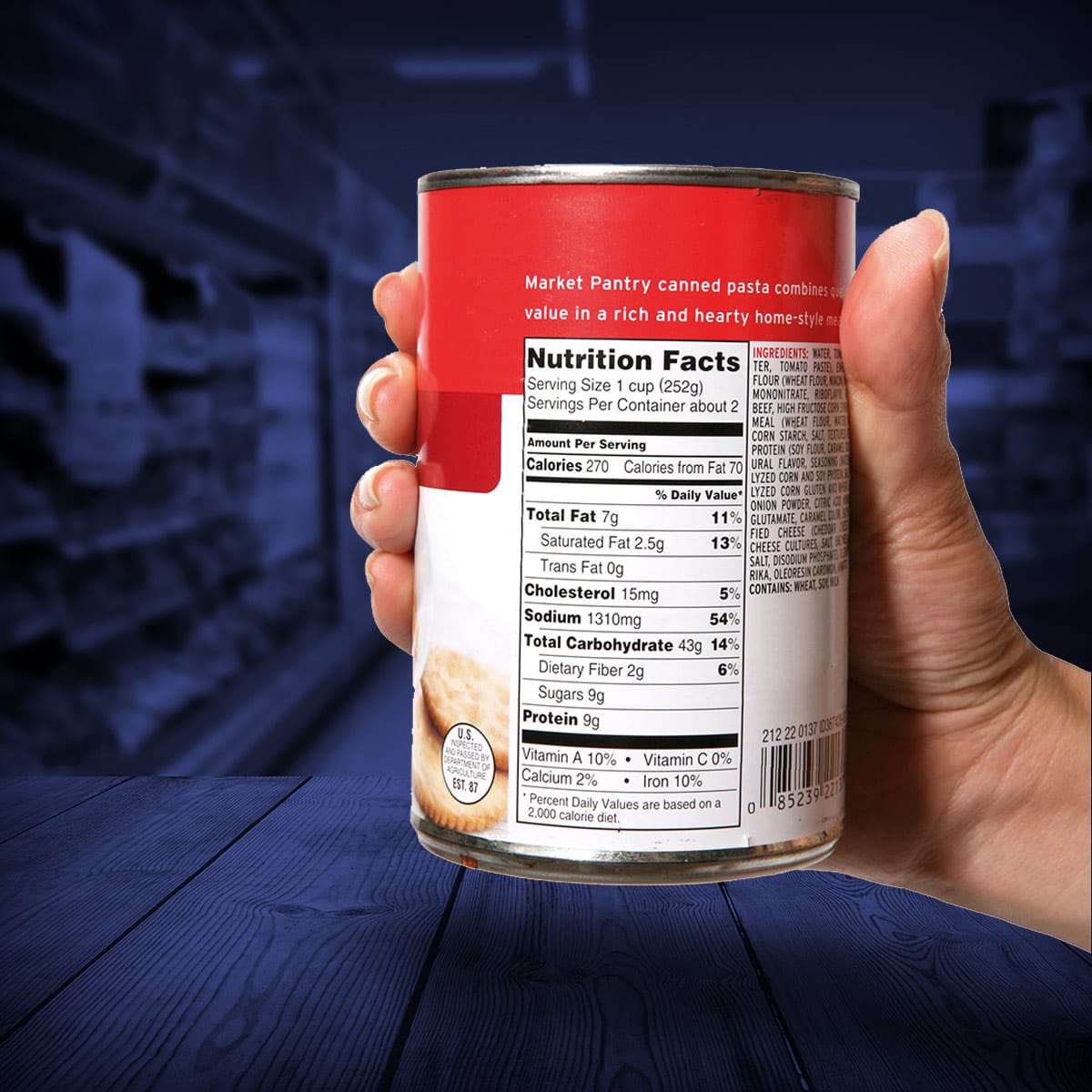 tabla de valor nutricional de los alimentos