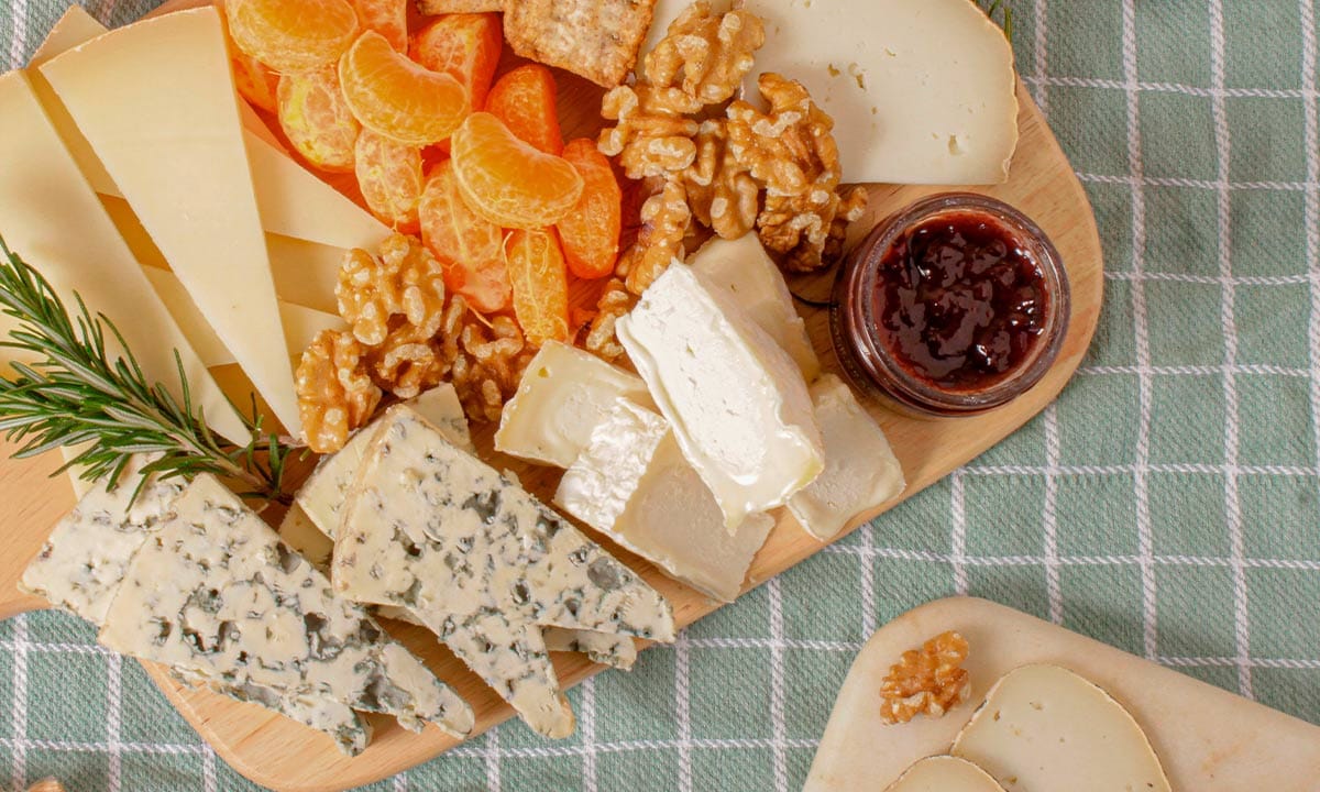 Tabla de quesos para Navidad