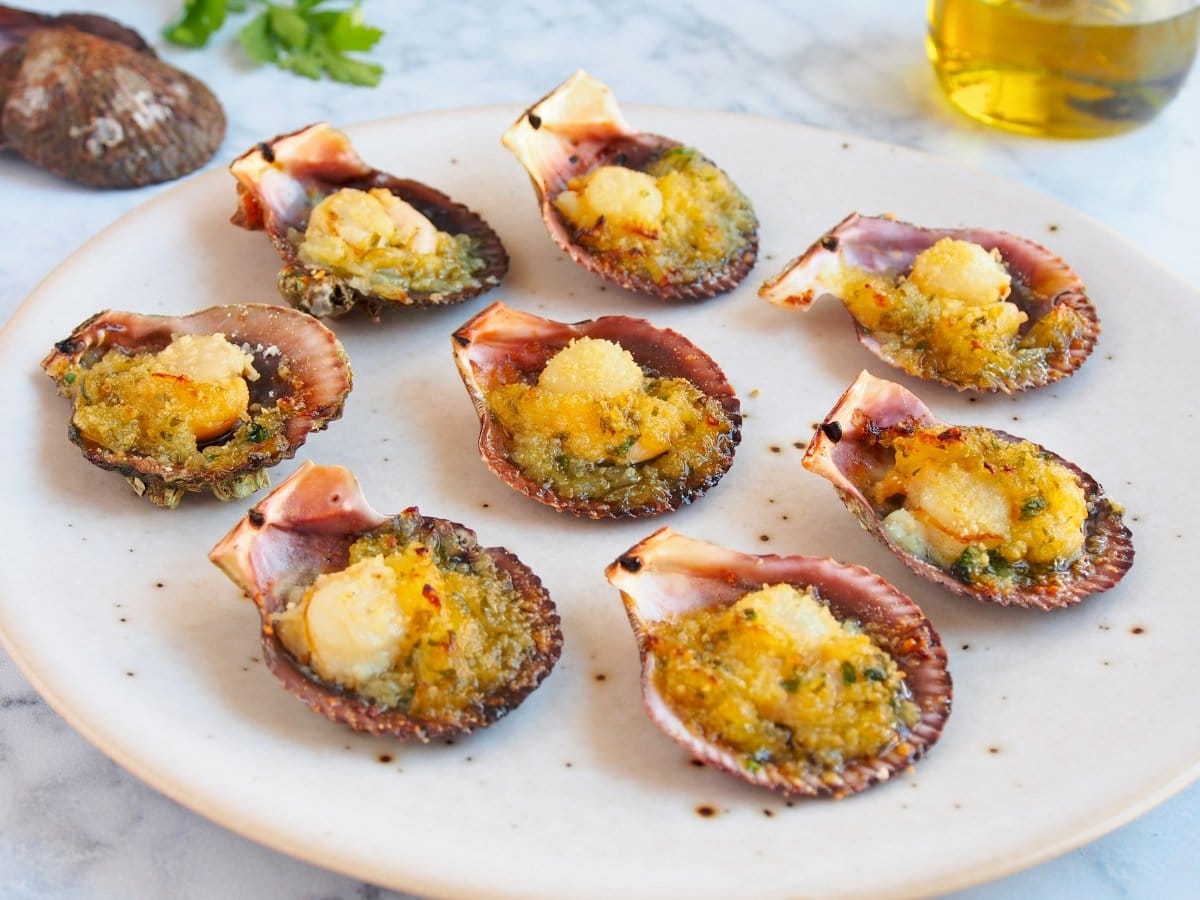 Zamburiñas al horno
