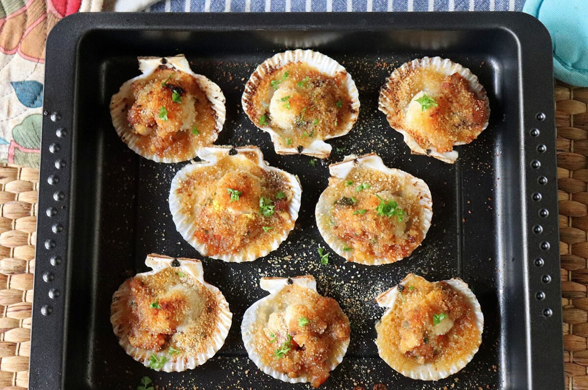 Zamburiñas al horno