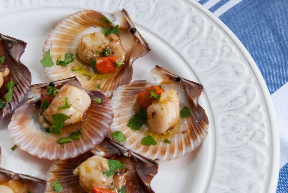 Zamburiñas al horno