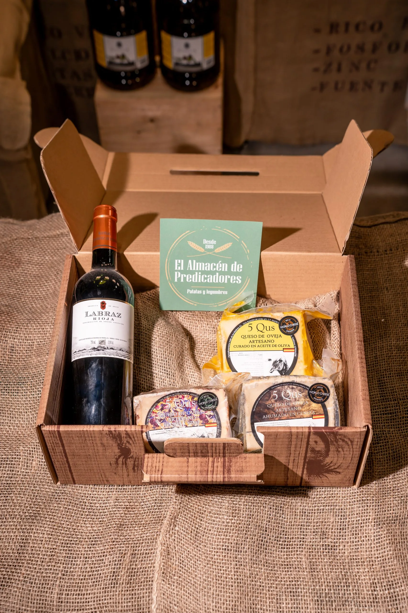 Cesta especial quesos