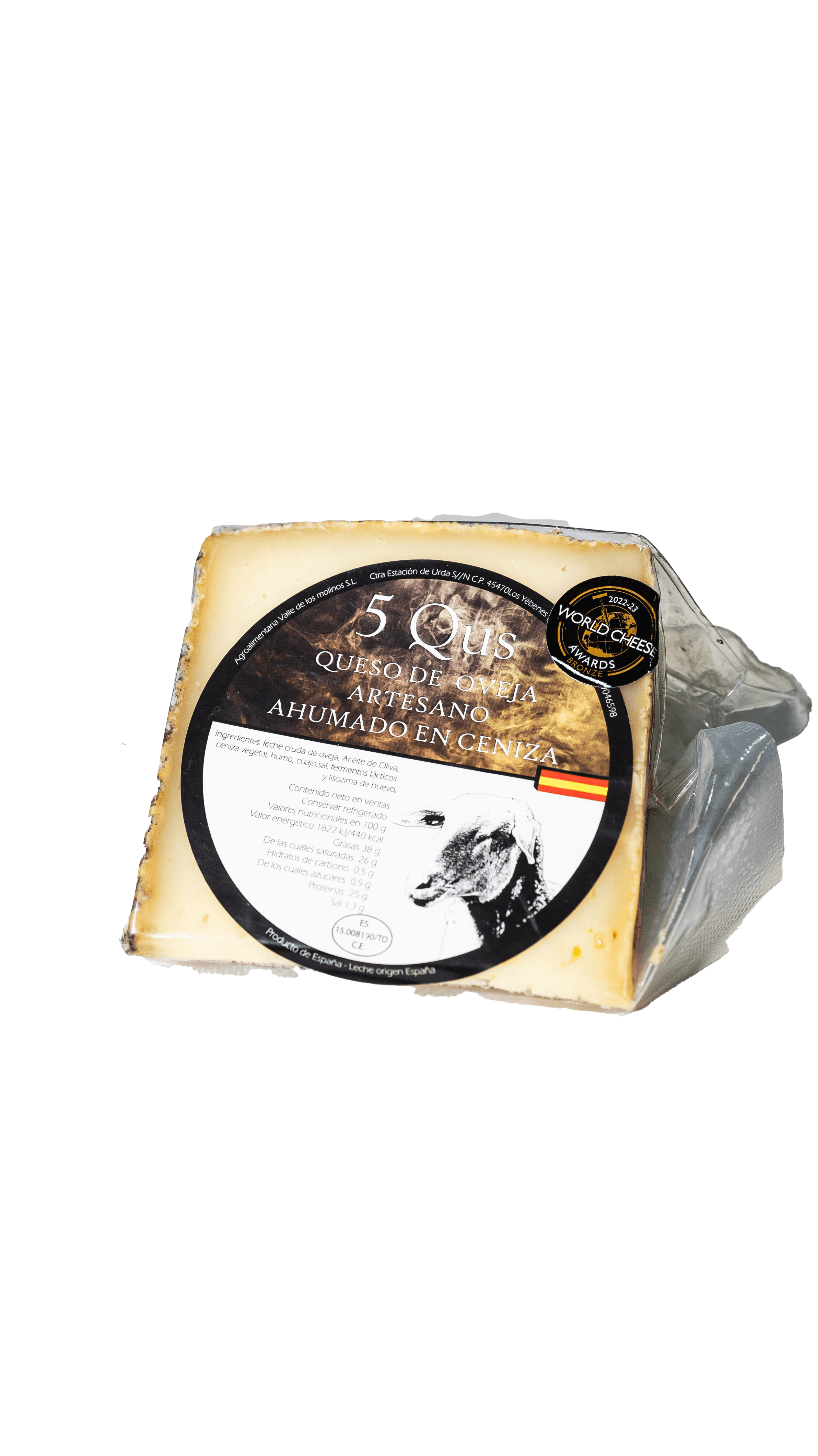 Queso artesano 5qus ahumado en ceniza